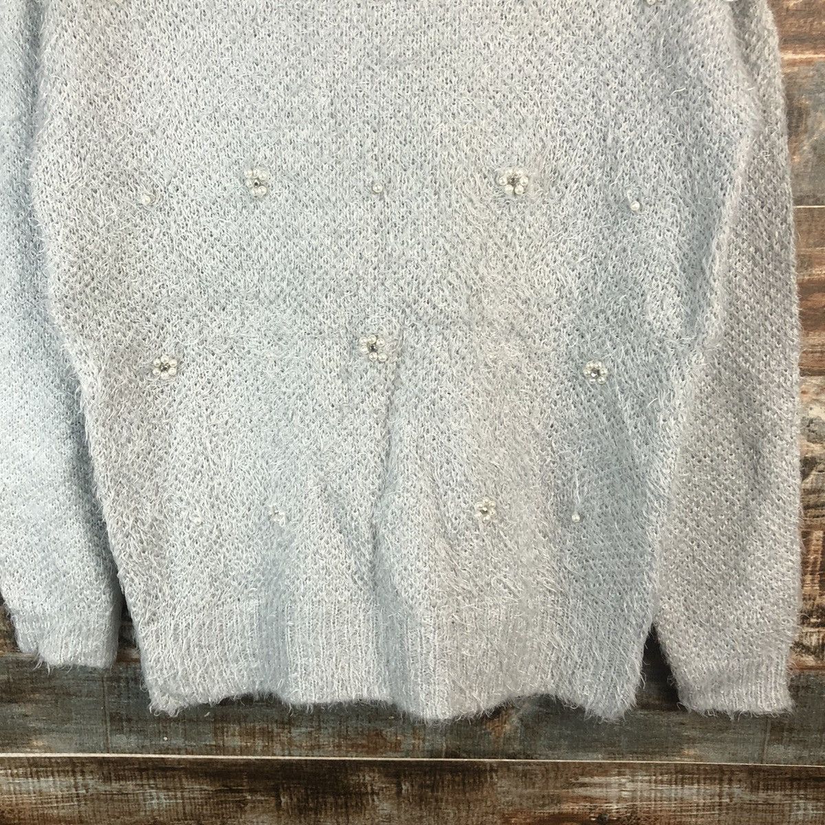 Japanese Brand DL Sorridere Blue Mohair Knitwear #C385 Size M / US 6-8 / IT 42-44 - 6 Thumbnail