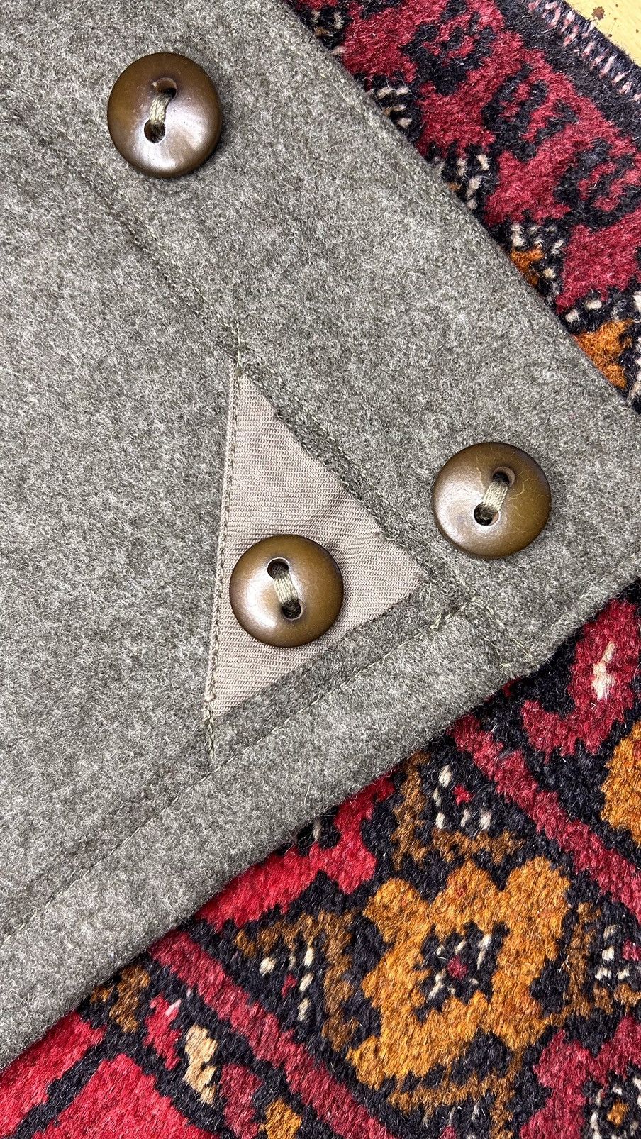 Vintage Swedish 1957 Military Wool Coat Size US L / EU 52-54 / 3 - 6 Thumbnail