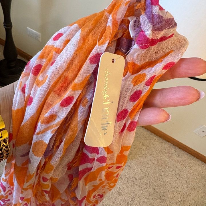 Other Charming Charlie Women's Orange Geometric Infinity Scarf Sp Size ONE SIZE - 3 Thumbnail