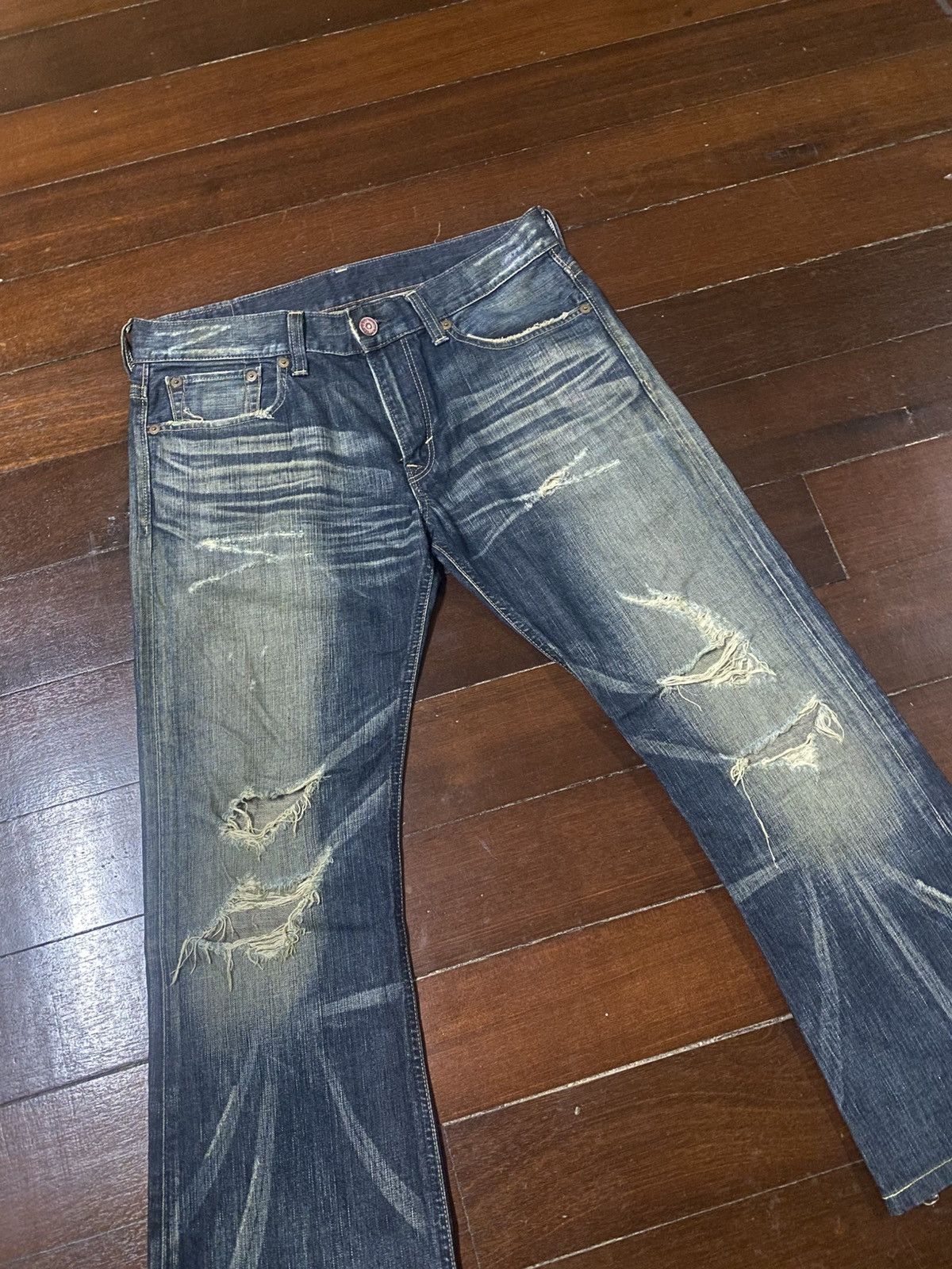 If Six Was Nine Japanese Edwin 503 Flared Jeans Distressed Jeans mud wash Size US 37 - 7 Thumbnail