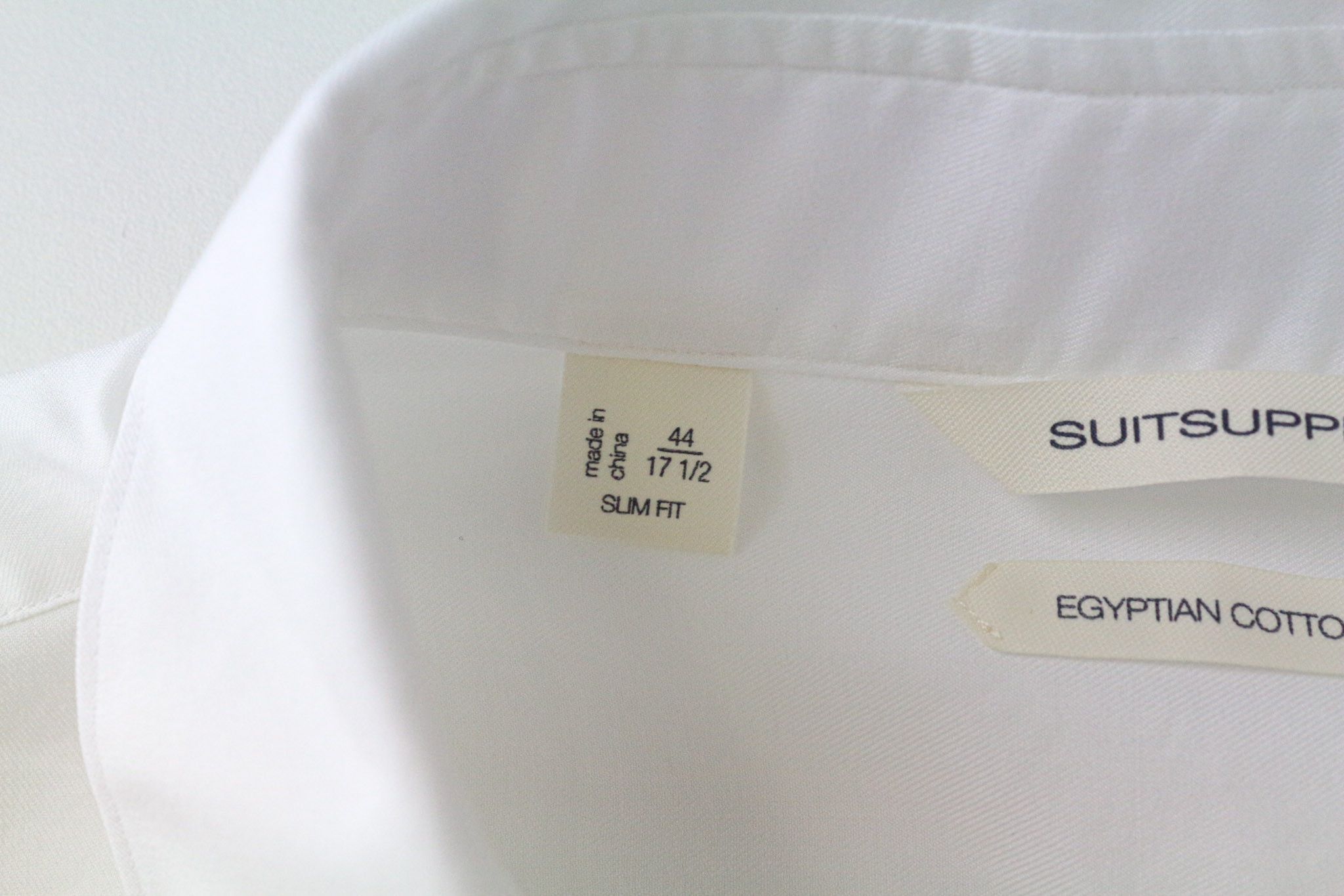 Suitsupply 44/17 1/2 Slim White Cotton Cutaway Shirt 79469 Size 44R - 5 Thumbnail
