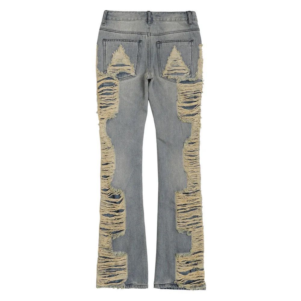 Designer × Vintage Ripped grunge flared damaged distressed washed jeans Size US 32 / EU 48 - 5 Thumbnail