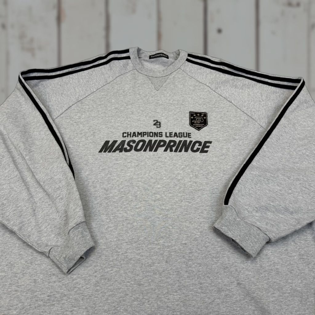Champion Masonprince Sweatshirt Mens 5XL Gray Champions League Patch Soccer Crewneck Size US XXL / EU 58 / 5 - 1 Thumbnail