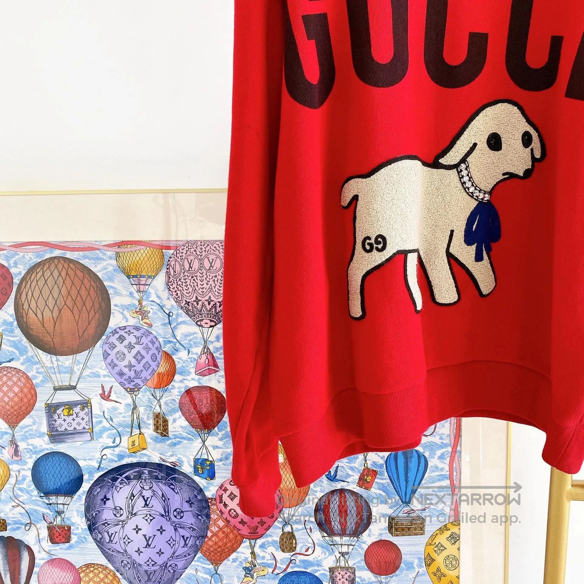 Gucci Gucci Red Lamb Pattern Sweatshirt S. Size US S / EU 44-46 / 1 - 4 Thumbnail