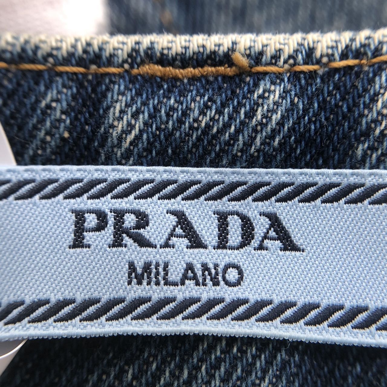 Prada Prada Triangle Logo Mid-rise Slim Flared Denim Pants K26WX Size US 27 - 5 Thumbnail
