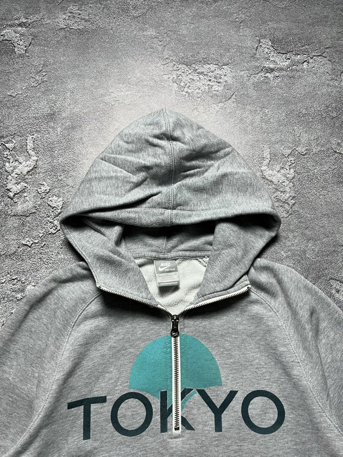 Nike 90x Vintage Nike Tokyo 1/4 Zip Hoodie Big Logo Swoosh S Size US S / EU 44-46 / 1 - 5 Thumbnail