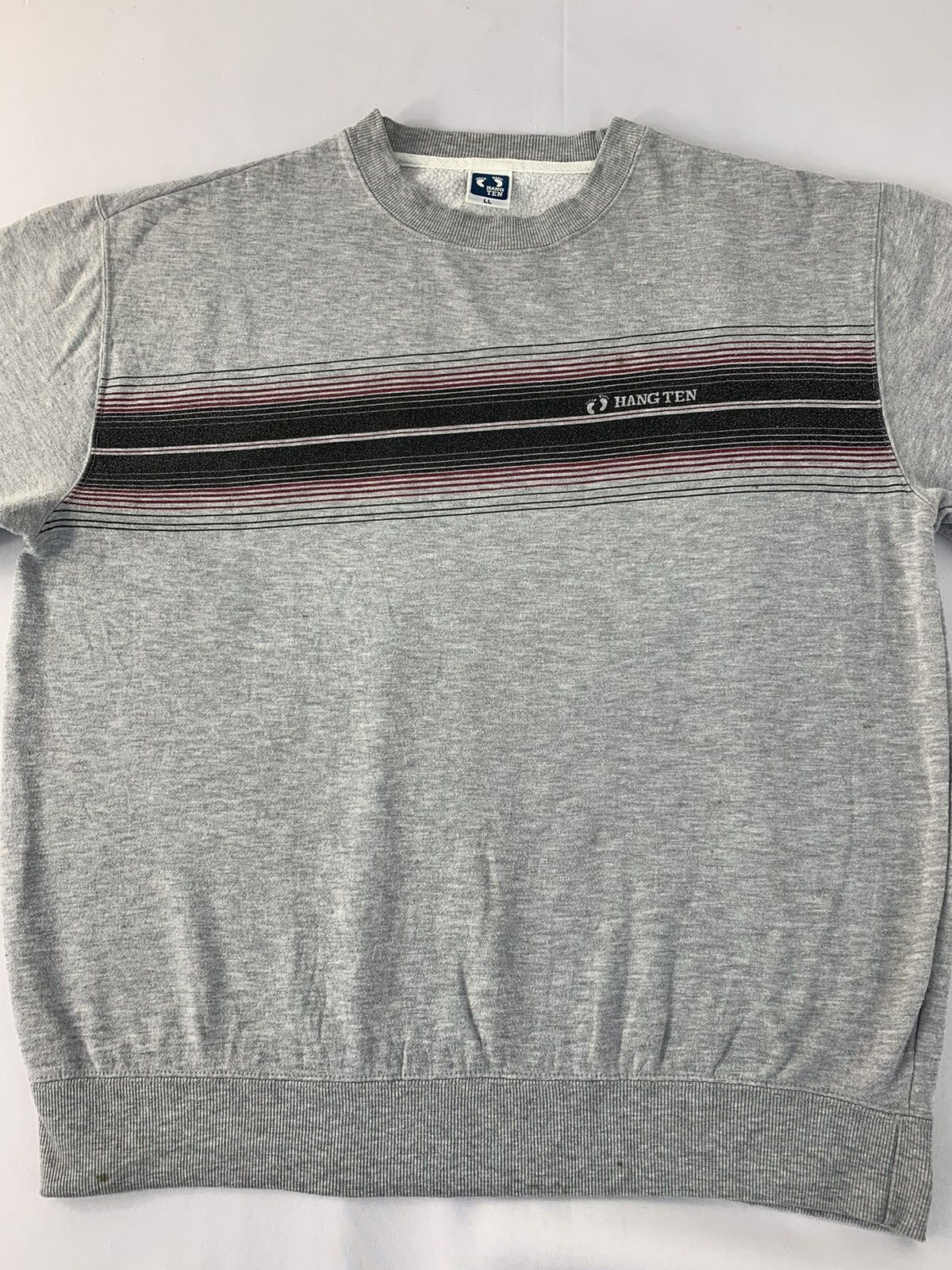 Hang Ten Hang Ten Striped Chest Printed Pullover Sweatshirt Design Size US XL / EU 56 / 4 - 3 Thumbnail