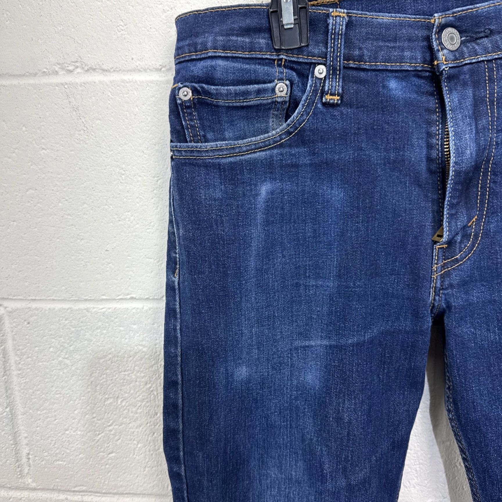 Levi's Levi's 511 Men's Skinny Jeans Cotton Blend Blue Size 33x32 5-Pocket Zip Regular Fit Size US 33 - 2 Thumbnail