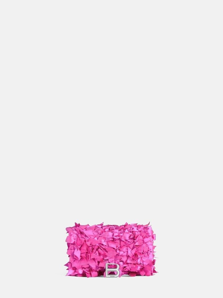 Balenciaga Balenciaga Hourglass Wallet On Chain with Satin Bow Pink Size ONE SIZE - 1 Thumbnail