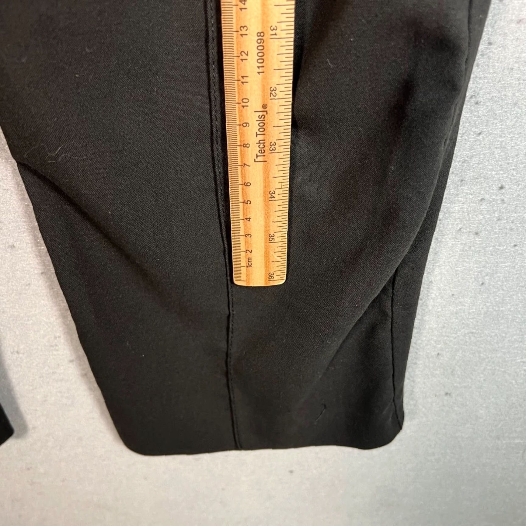 Vintage Pull & Bear Womens Size Medium Black Straight-Leg Trousers Pants Size 32" / US 10 / IT 46 - 6 Thumbnail