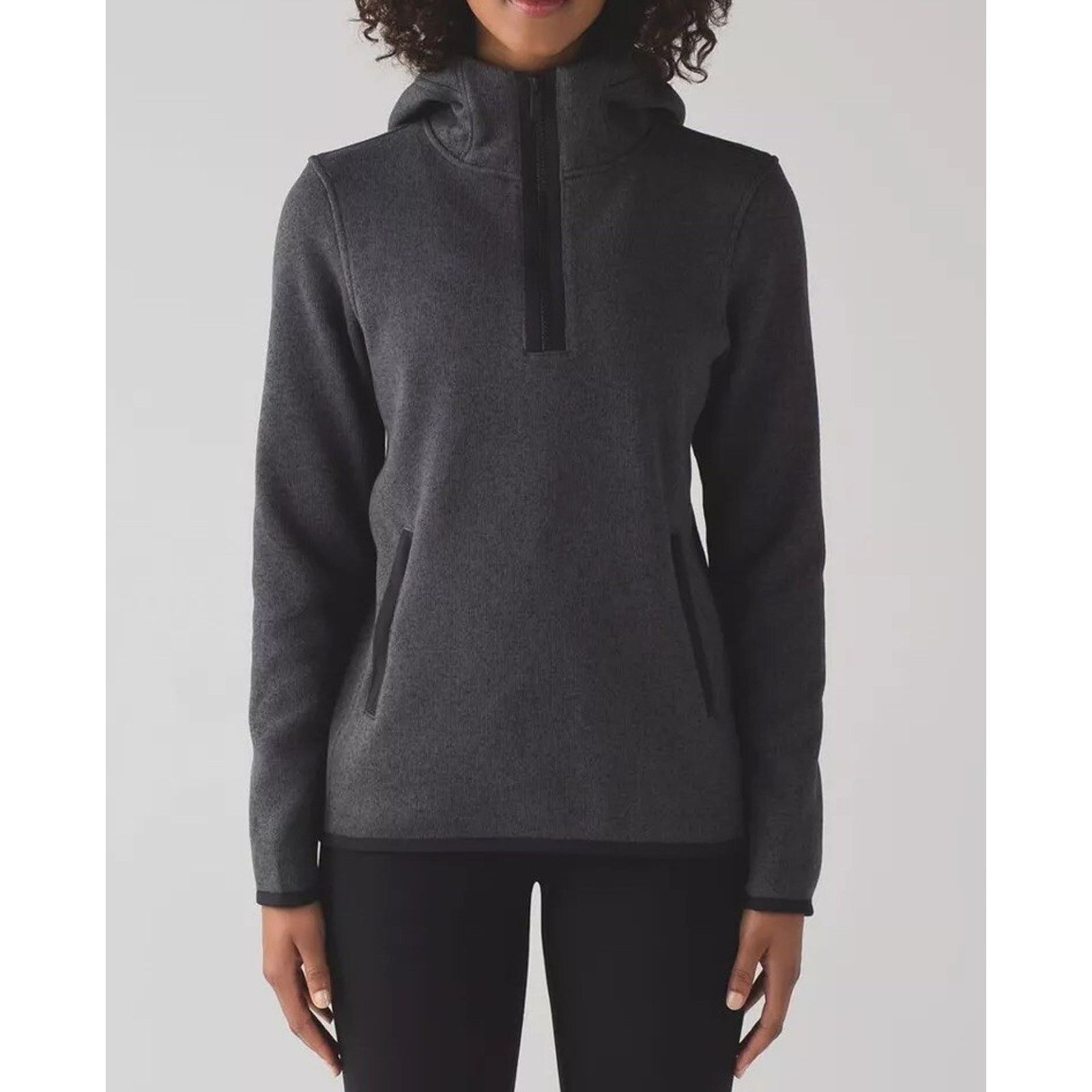 Lululemon Lululemon 1/4 Zip Jacket Hoodie Grey Thumb Hol Zip M A000692 Size M / US 6-8 / IT 42-44 - 1 Thumbnail