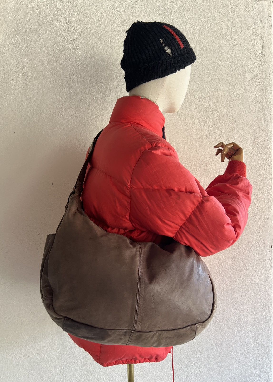 Leather Vintage Sazaby Japan RiRi Zip Patina Leather Banana Bag Size ONE SIZE - 3 Thumbnail