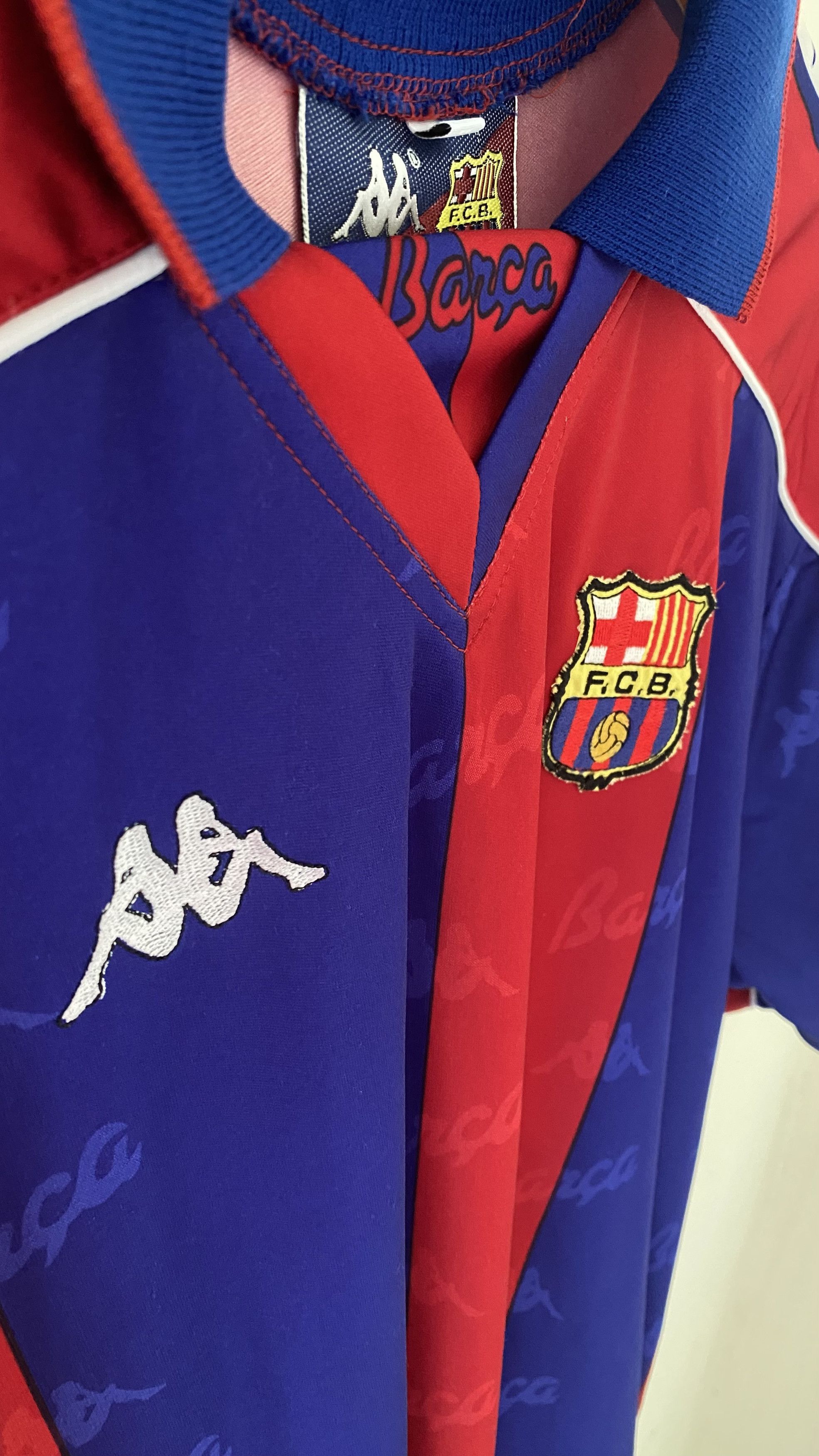 Kappa Barcelona Home 1992/1995 SS Original Size US L / EU 52-54 / 3 - 3 Thumbnail