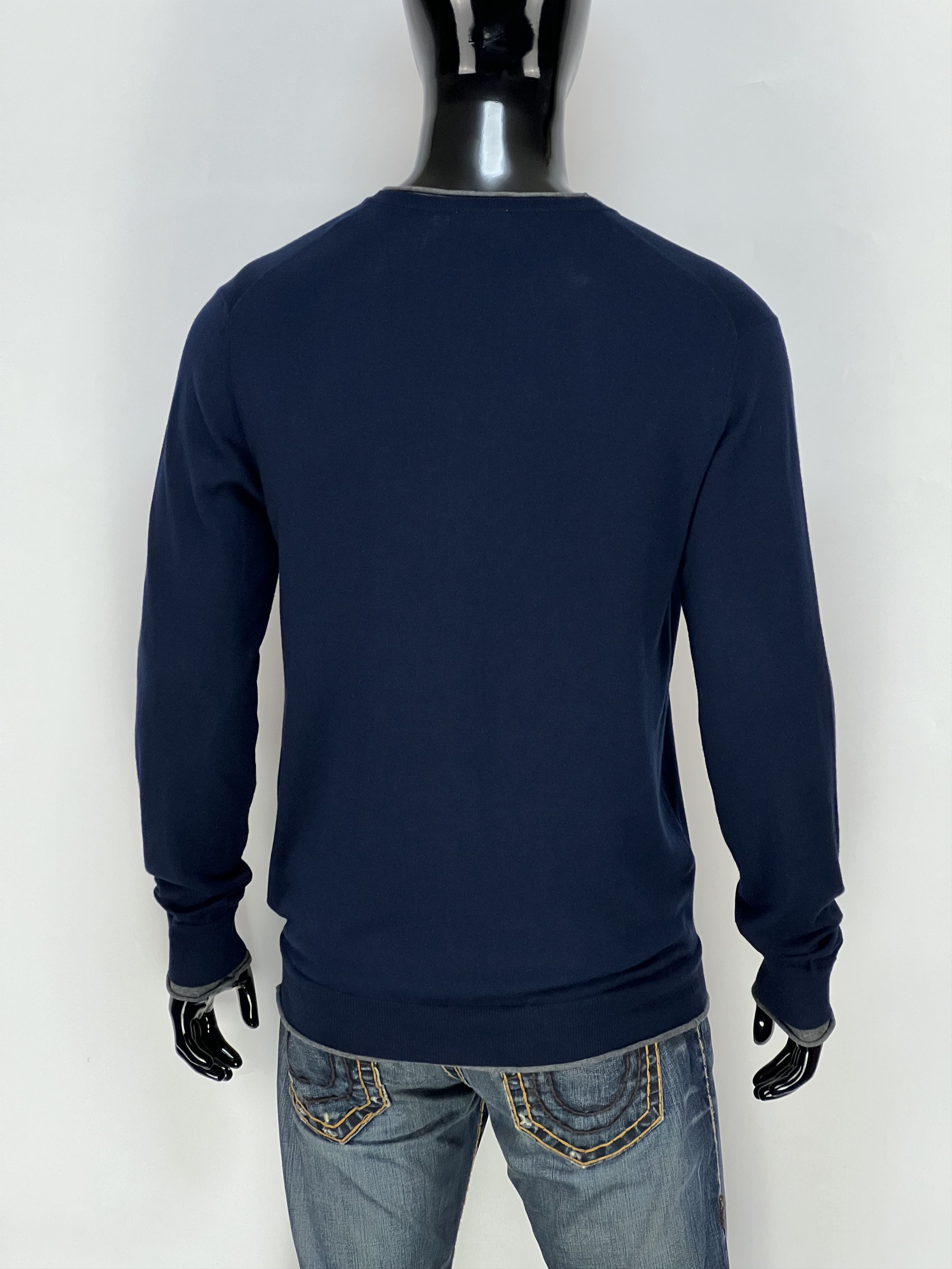 Balmain Balmain Cotton V-Neck Sweater Size US L / EU 52-54 / 3 - 2 Thumbnail