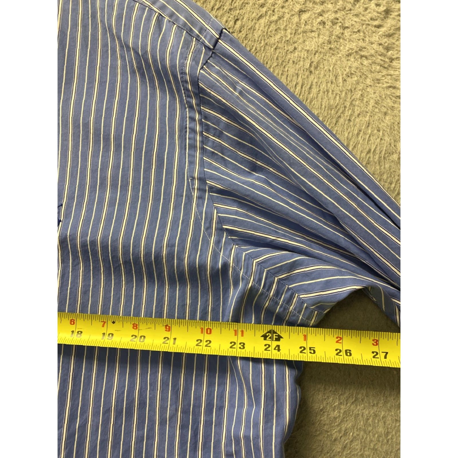Polo Ralph Lauren VINTAGE Ralph Lauren Men's Shirt Long Sleeve XL Blue Stripes Casual Designer Cotton Size US XL / EU 56 / 4 - 6 Thumbnail