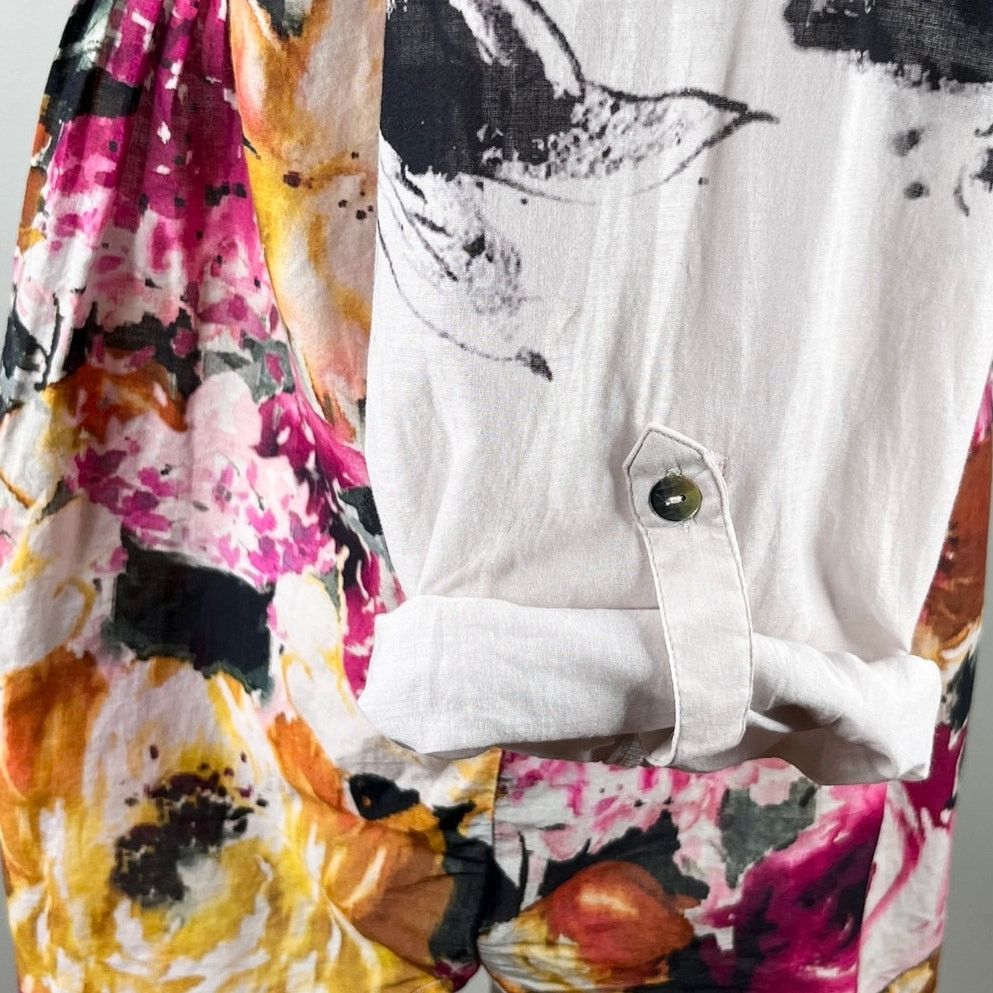 Other Soft Surroundings Champs De Fleur Floral Shirt L Button Down Size L / US 10 / IT 46 - 14 Thumbnail