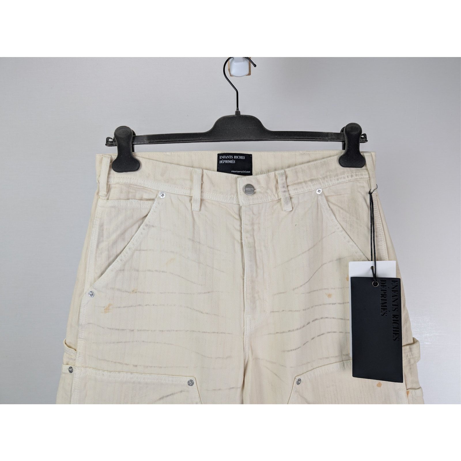 Enfants Riches Deprimes o1rshd1 Double Knee Paint Pants in White Size US 36 / EU 52 - 2 Thumbnail