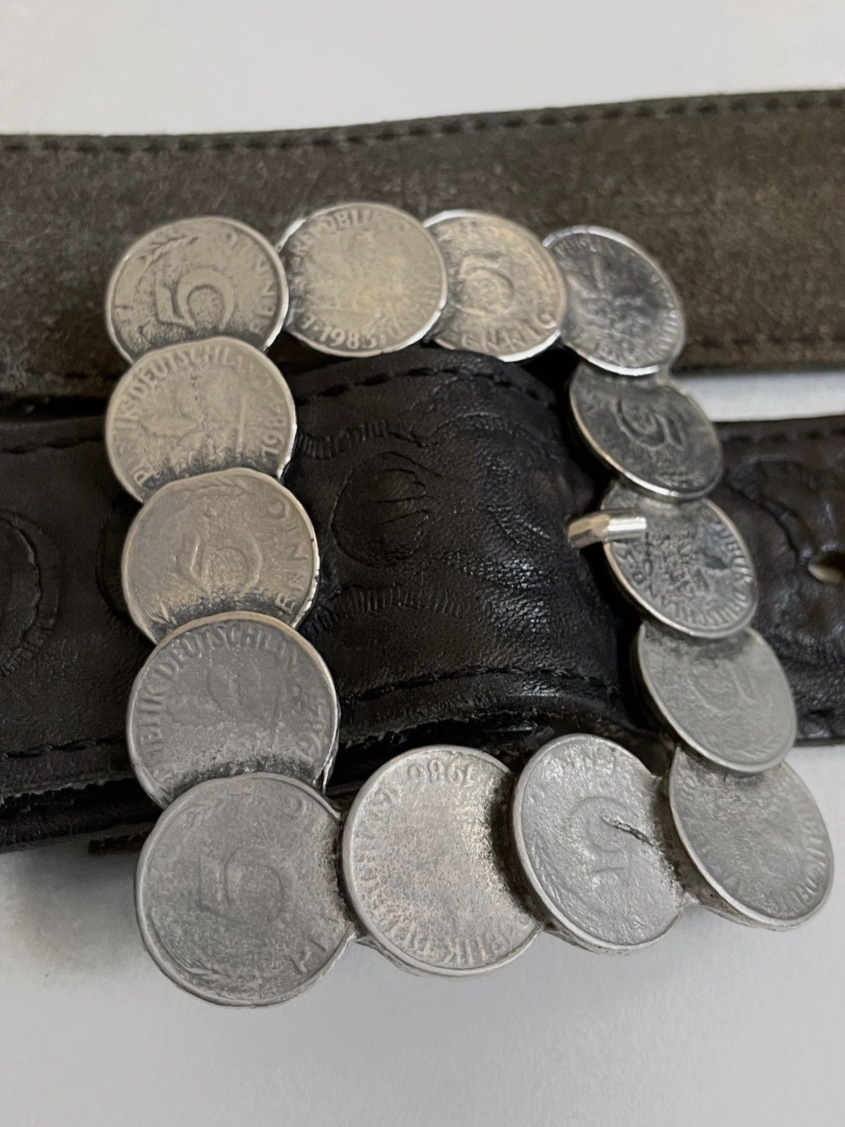 Japanese Brand × Vintage Archive 2000s leather belt with coins Size ONE SIZE - 5 Thumbnail