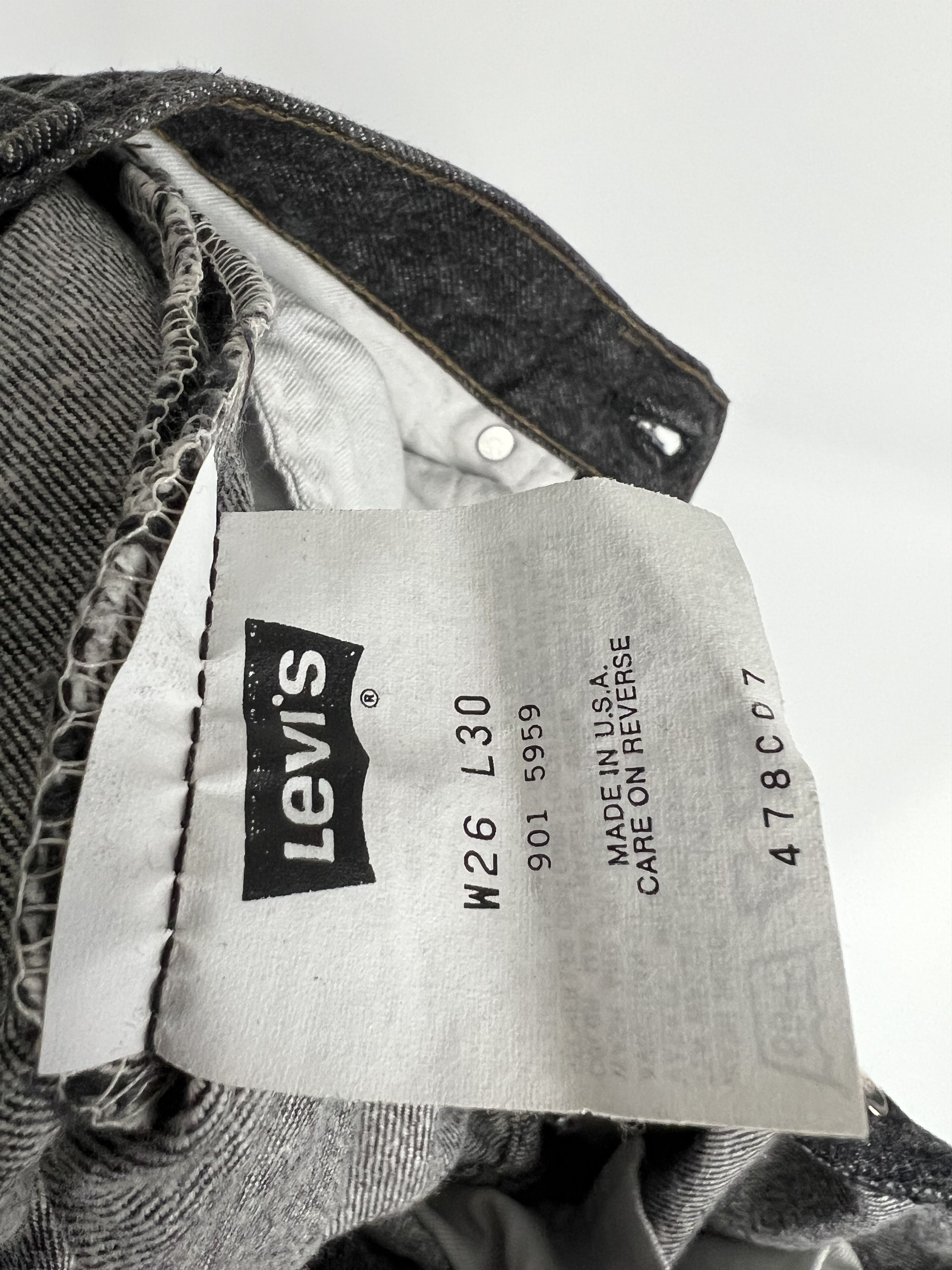 Levi's × Vintage 90s Levi's 901 Vintage Jeans Denim Pants W26 L30 Size 26" / US 2 / IT 38 - 13 Thumbnail