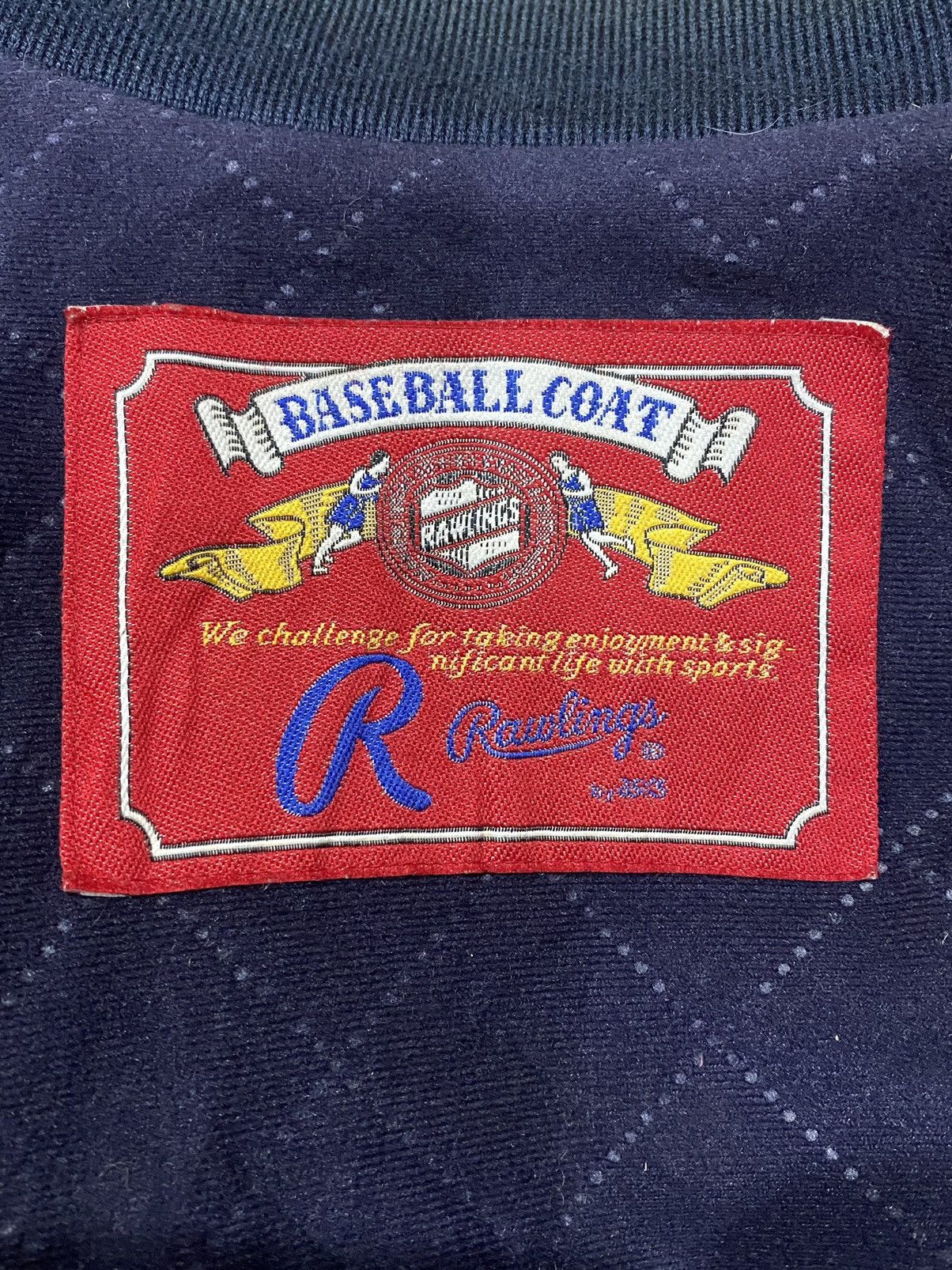 Vtg Rawling Bomber Jacket Button (L)