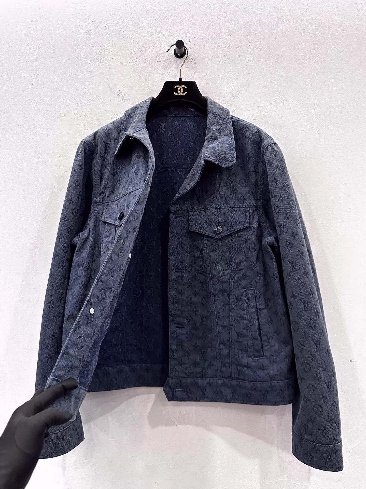 Louis Vuitton Blue Denim Jacket with Pattern - Size M Size US M / EU 48-50 / 2 - 4 Thumbnail