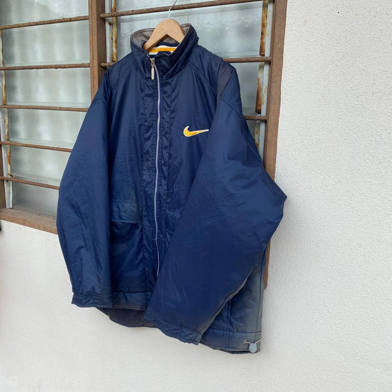 Vintage VINTAGE 90S NIKE COACH INSULATED JACKET FADED BLUE Size US L / EU 52-54 / 3 - 5 Thumbnail