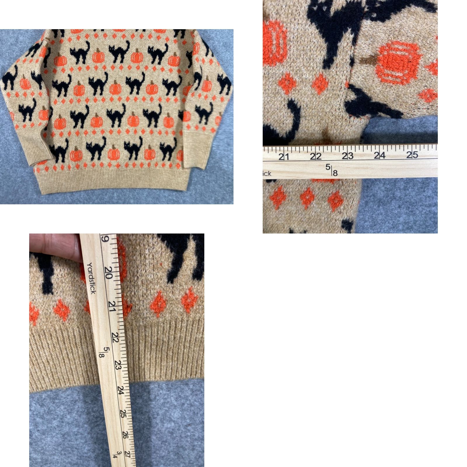Vince Camuto Vince Camuto Pullover Halloween Sweater Womens Medium Tan Knit Crew Neck NWT Size M / US 6-8 / IT 42-44 - 9 Thumbnail