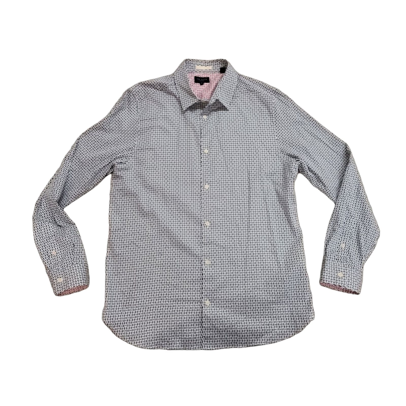 Ted Baker Ted Baker Shirt Mens Large Multi Geometric Abstract Button Up Long Sleeve Size US L / EU 52-54 / 3 - 1 Thumbnail