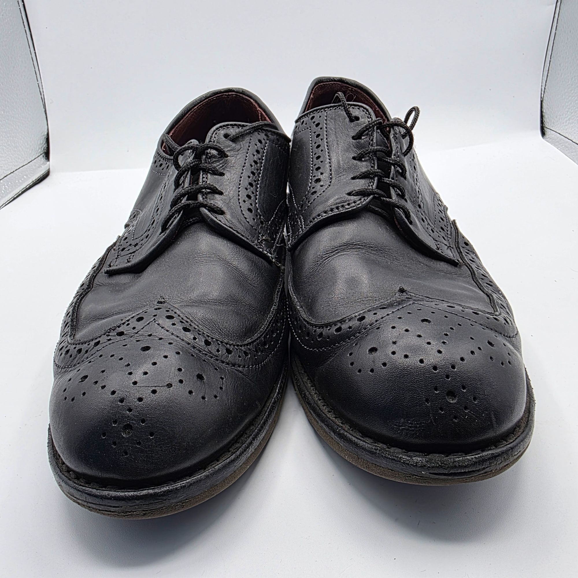 Allen Edmonds Allen Edmonds Road Warrior Mens Size 9.5 Black Wing Tip Brog Size US 9.5 / EU 42-43 - 2 Thumbnail