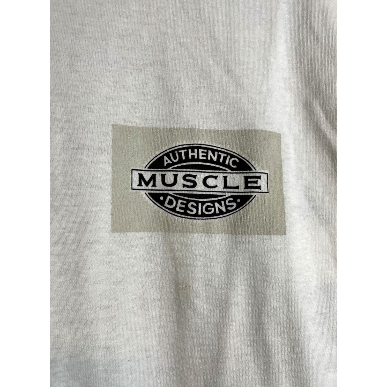 Vintage VINTAGE Oneita T-Shirt Wolf Crew Neck Short Sleeve XL White 90s Gym Bodybuilding All Seasons Regular Mens Size US XL / EU 56 / 4 - 5 Thumbnail