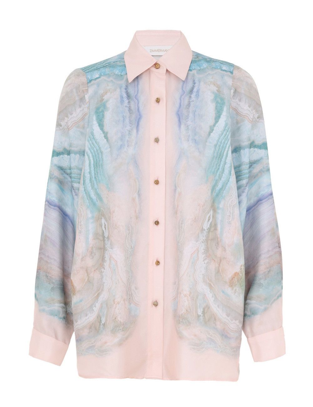 Zimmermann oc11z0226 Illuminate Relaxed Shirt In Multicolor Size M / US 6-8 / IT 42-44 - 1 Thumbnail