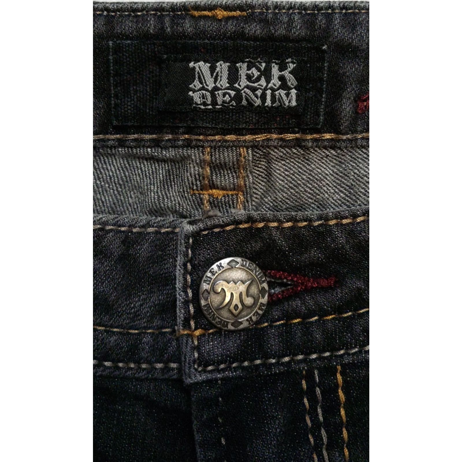 Denime Mek DNM Denim Jeans Stockhholm Cigarette Cut Black 5-Pocket Straight 29x34 Mens Vintage Size US 29 - 5 Thumbnail