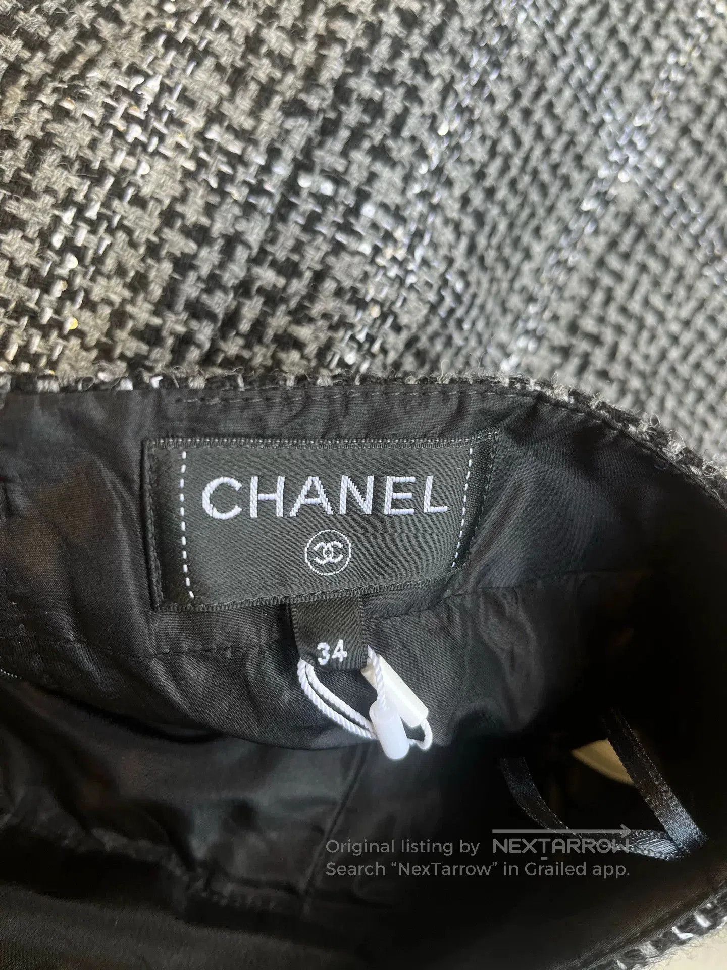 Chanel Chanel 24A Black White Gray Plaid Skirt. Size US 34 / EU 50 - 3 Thumbnail
