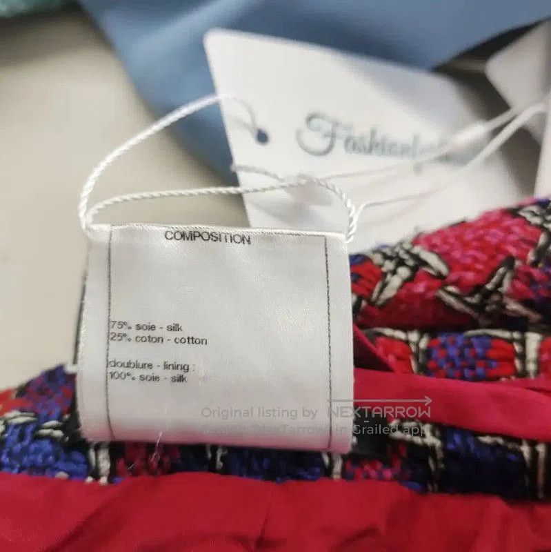 Chanel Chanel M Size Color Block Silk Skirt . Size 23" - 4 Thumbnail