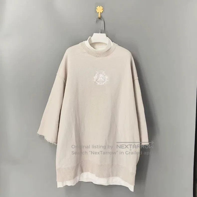 Givenchy Runway Layered Beige Short Sleeve Top.