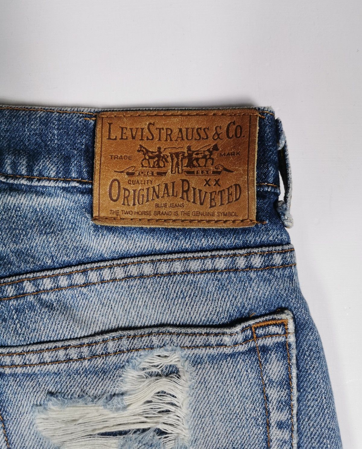 Levi's Vintage 90s Levis 640 Tapered Distressed Jeans Size US 28 / EU 44 - 9 Thumbnail