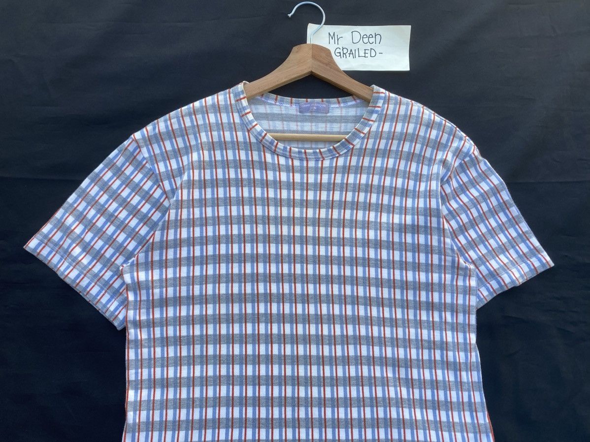 Rare Vtg AD2001 Comme Des Garcons CDG Checkered Tshirt