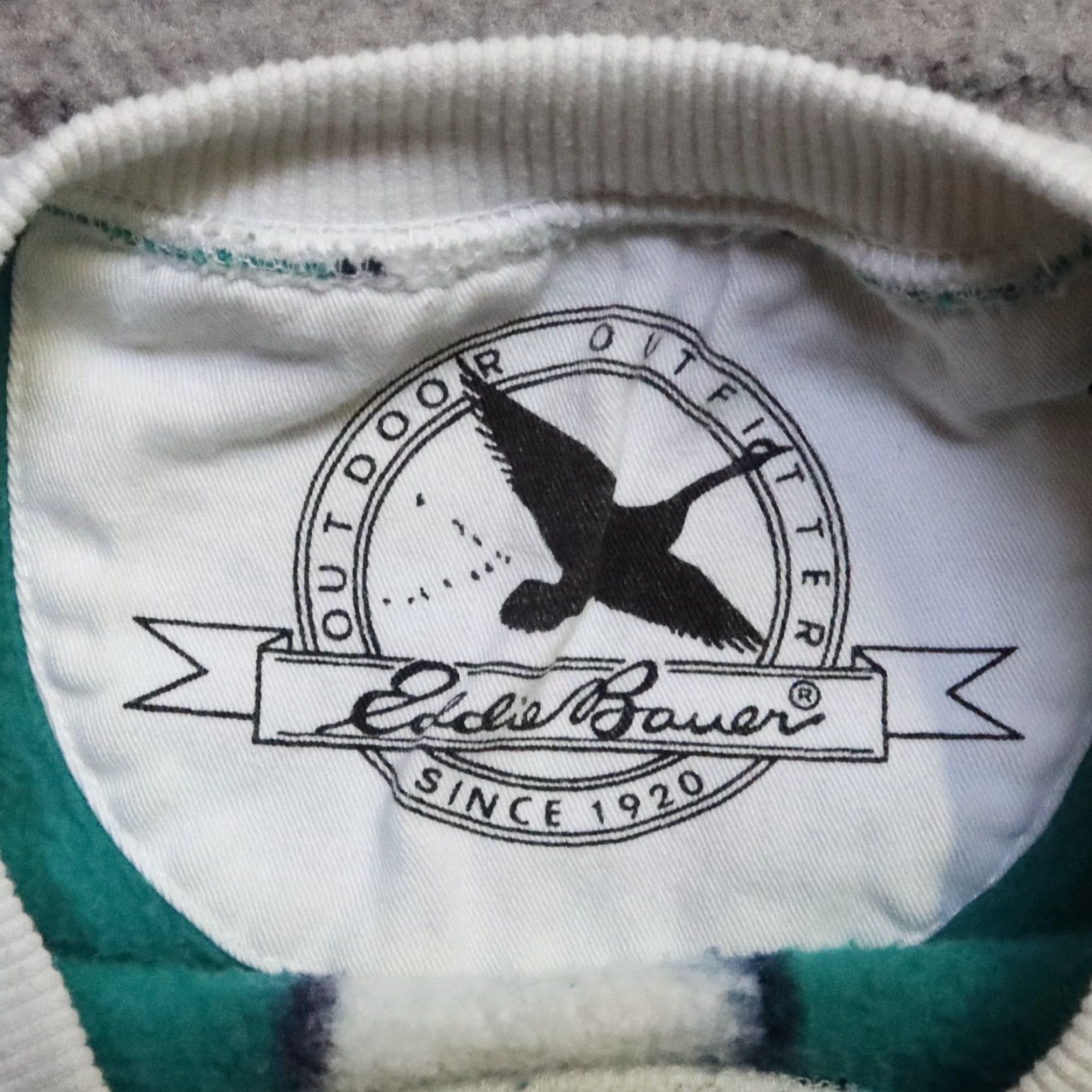 Eddie Bauer VINTAGE Eddie Bauer Sweatshirt Mens Crew Neck Stripe Heather L 90s Size US L / EU 52-54 / 3 - 6 Thumbnail
