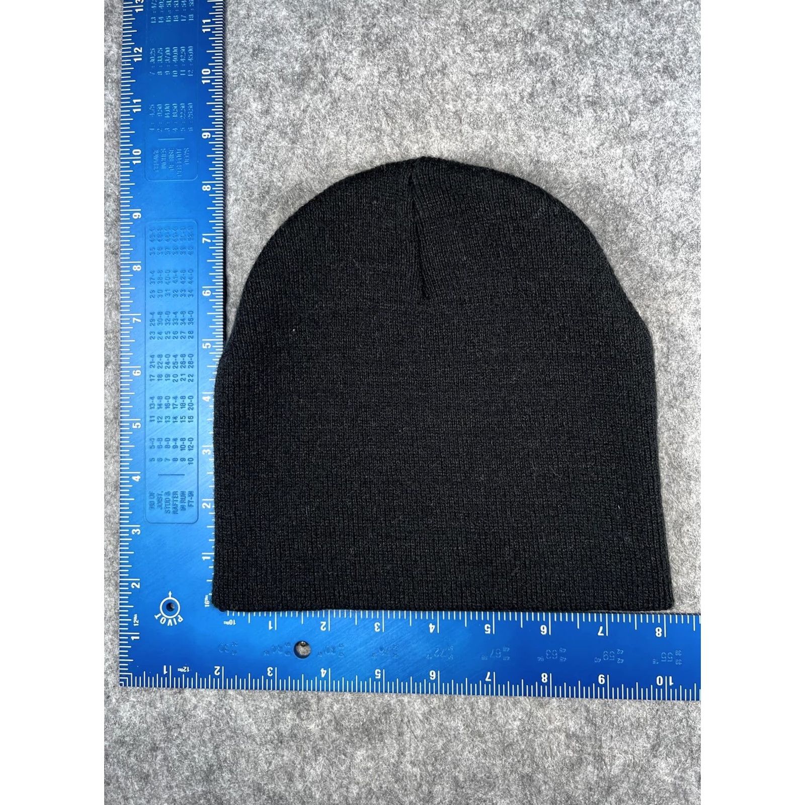 Vintage Yupoong Beanie Hat Mens One Size Black Knit Green Logo Front Embroidery Winter Stretch Acrylic Knit Cap Size ONE SIZE - 4 Thumbnail