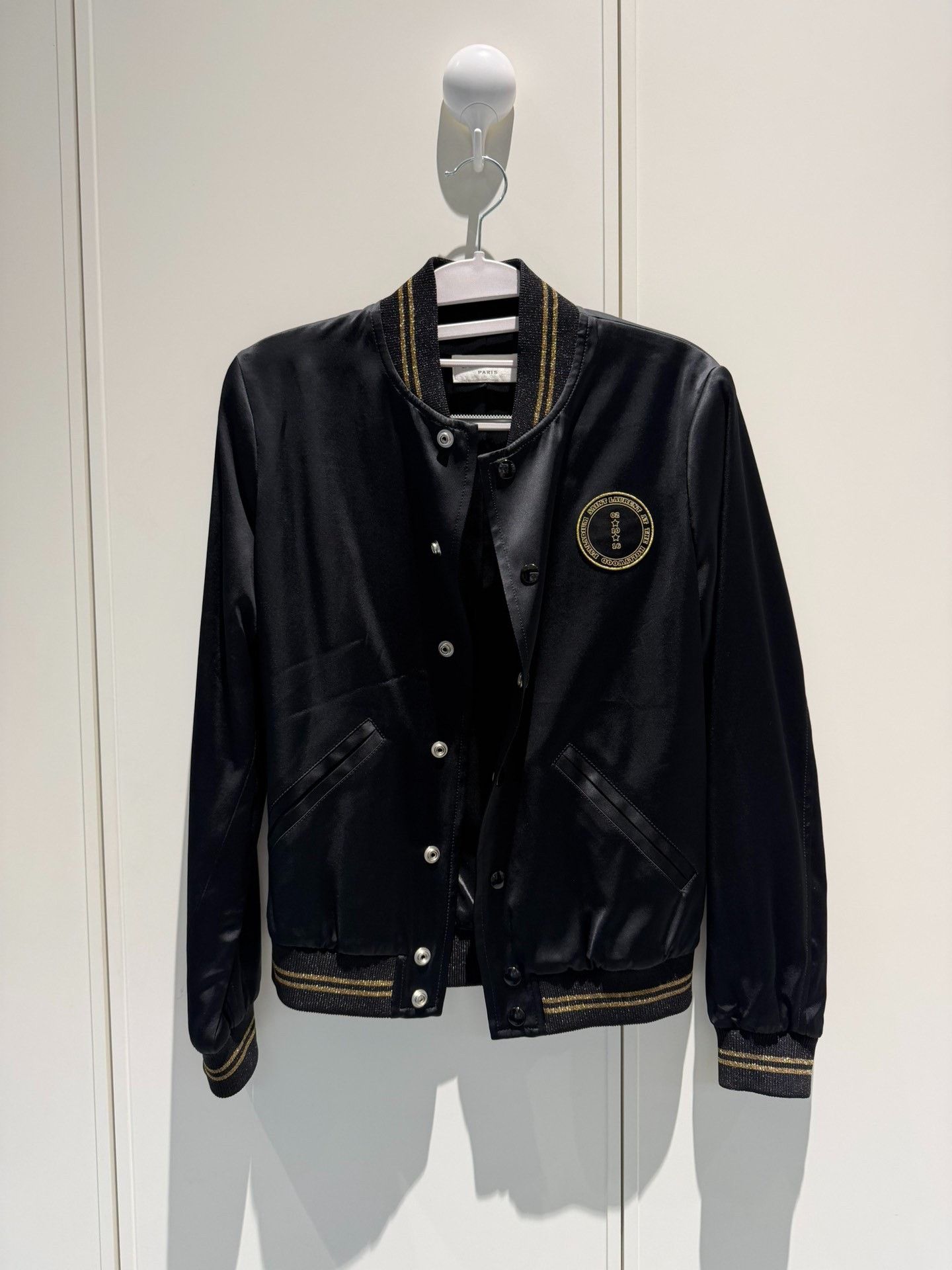 Saint Laurent Paris Saint Laurent 16FW Gold Star Bomber Jacket Size XXS / US 00 / IT 34 - 1 Thumbnail