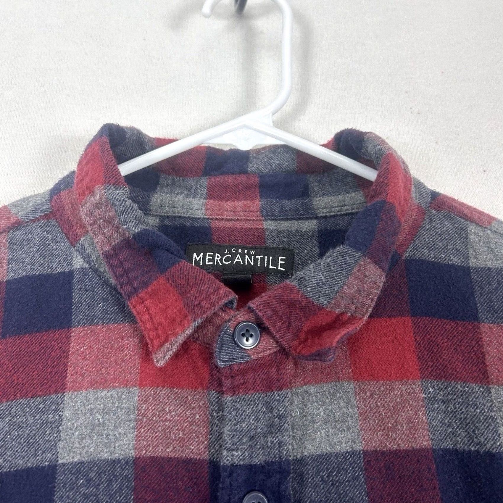 J.Crew J.Crew Mercantile Long Sleeve Button-Up Plaid Shirt Mens XL Red Blue Casual Size US XL / EU 56 / 4 - 2 Thumbnail