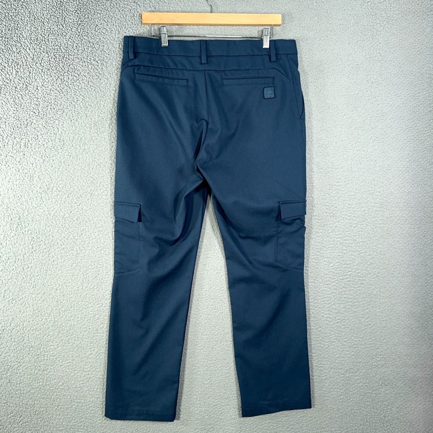 Adidas Adidas Cargo Pants Mens 34x29 Blue Track Pants Casual Stretch Pockets Regular finish: City Sports Size US 33 - 2 Thumbnail