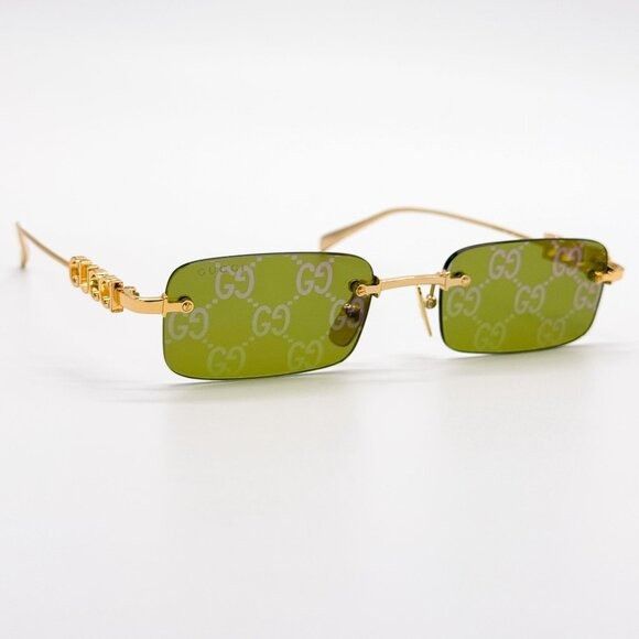Gucci NEW GUCCI GG1808S 002 SUNGLASSES GOLD UNISEX SUNGLASSES Size ONE SIZE - 5 Thumbnail