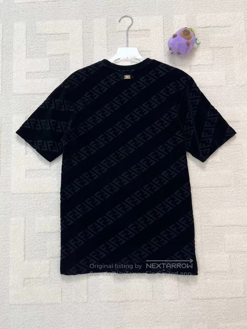 Fendi Fendi Black Double F Embossed Letter Logo Short Sleeve Size US M / EU 48-50 / 2 - 2 Thumbnail