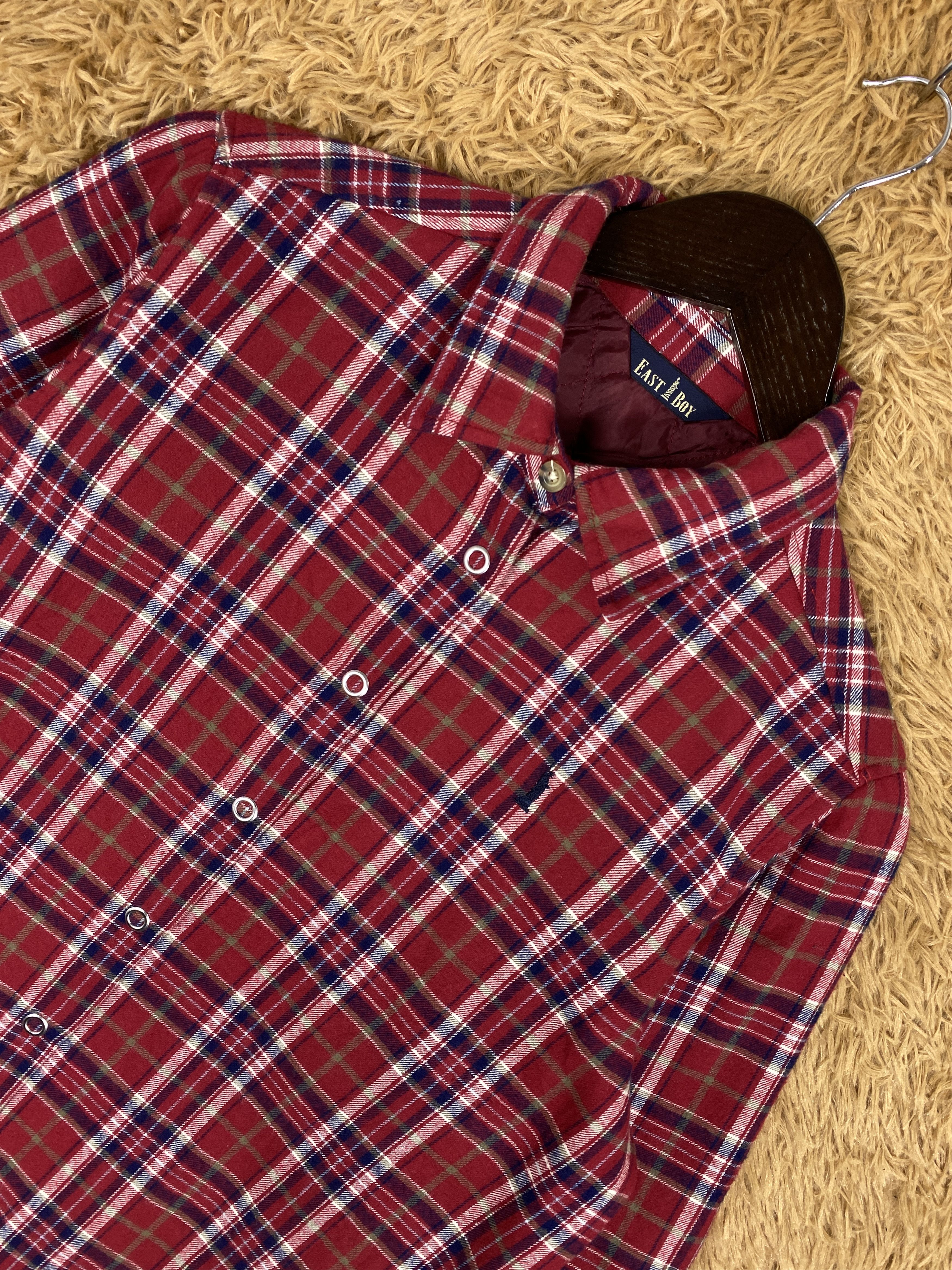 Japanese Brand Vintage East Boy Flannel Quilted Lining Jacket Size US S / EU 44-46 / 1 - 2 Thumbnail