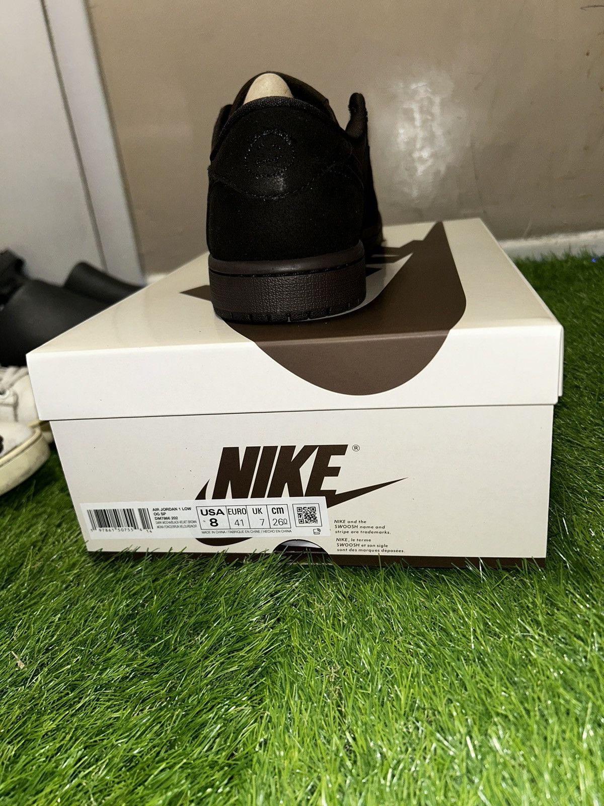 Nike × Travis Scott Travis Scott Velvet Brown AJ1 Low Size US 8 / EU 41 - 6 Thumbnail