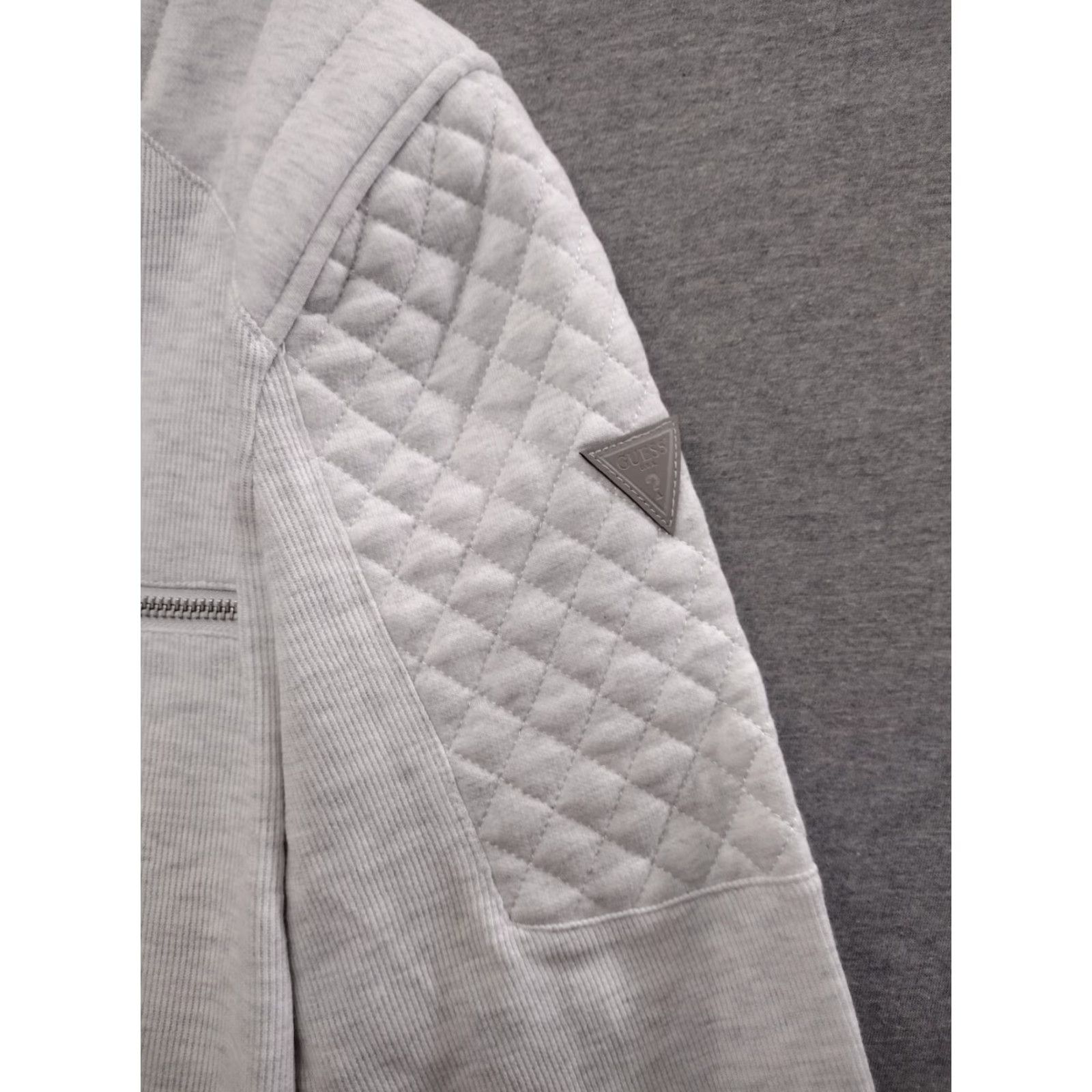 Guess GUESS Moto Jacket Light Grey Color with Zipper Pockets - M - Men - Jacket - Solid - All Seasons - Regular Fit Size US M / EU 48-50 / 2 - 6 Thumbnail