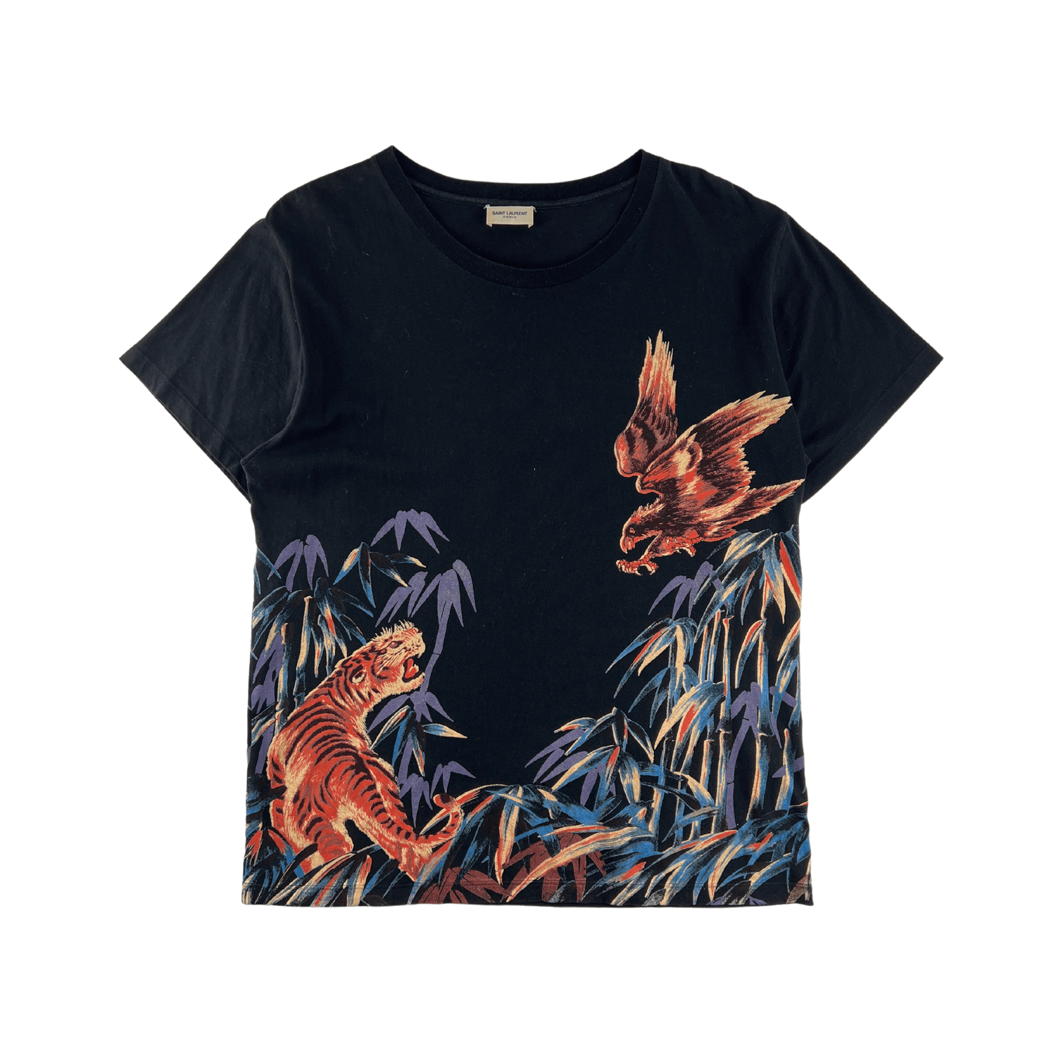 Saint Laurent Paris Saint Laurent SS16 Tiger And Eagle T-Shirt Size US L / EU 52-54 / 3 - 2 Thumbnail