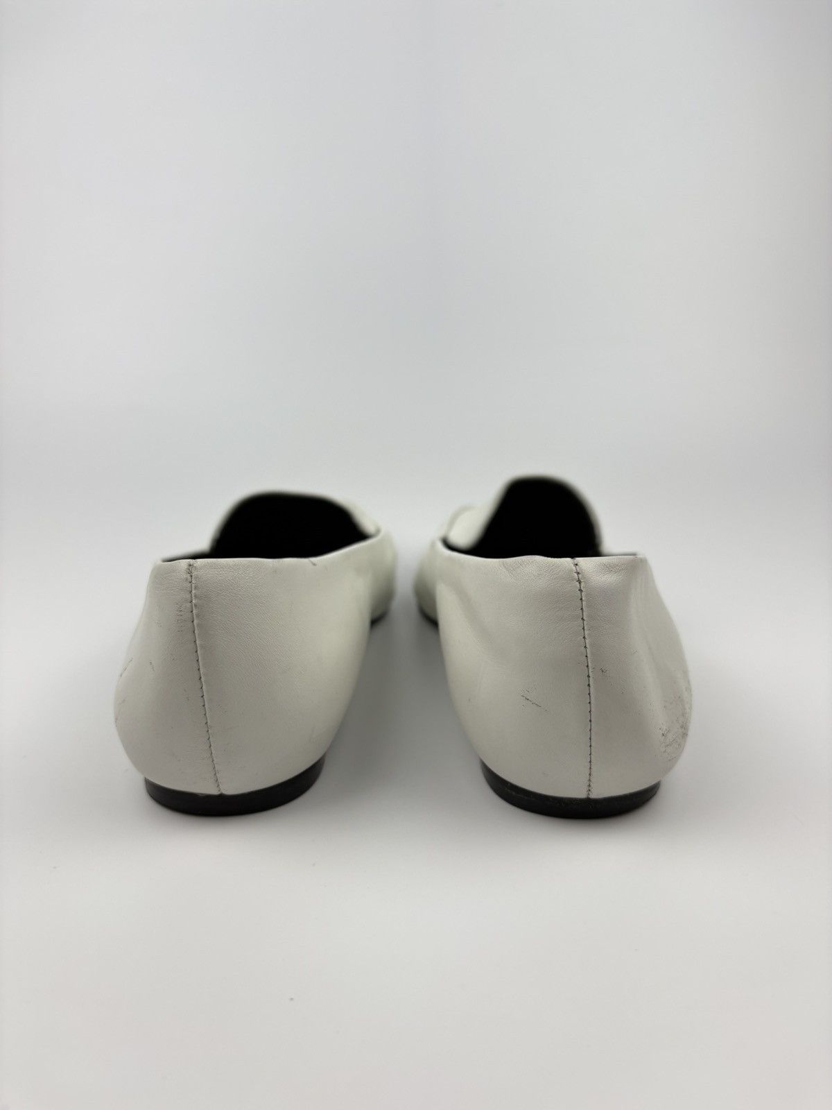 The Row The Row White Leather Minimal Loafer Size US 9 / IT 39 - 6 Thumbnail