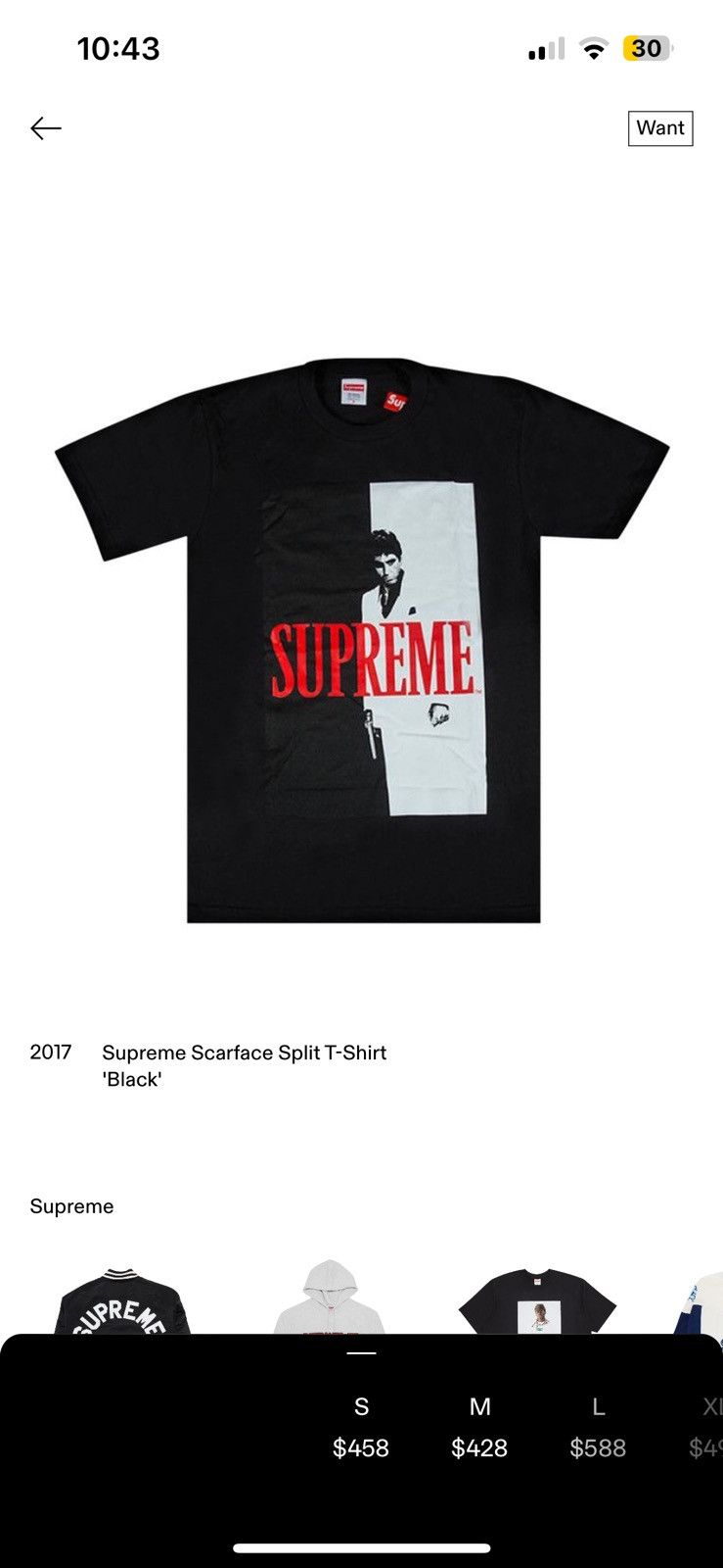 Supreme Supreme Scarface shirt Size US M / EU 48-50 / 2 - 4 Thumbnail